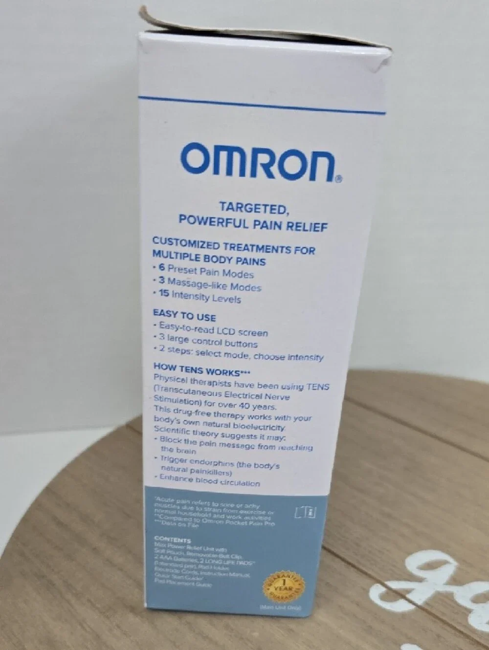 Omron Max Power Relief TENS Device PM500 features 9 preset modes &15 Levels NWT